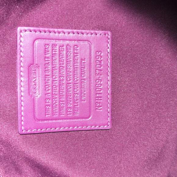 Coach Purple Patterned Women's Bag - Picture 9 of 11